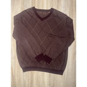 Vintage Perry Ellis Y2K (2004) Men’s Dress Casual Crew Neck Work Knit Sweater L